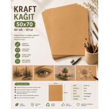 Luminoo Kraft Çizim ve Tasarım Kağıdı 50X70 80 gr 10’lu Set