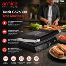 Arnica Tostit GH26300 Tost Makinesi Inox Siyah
