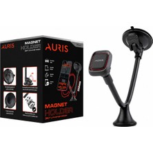 Auris Aurıs Ars-H7 360° Cam Vantuzlu Manyetik Araç Içi Telefon Tutucu