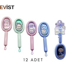 Evist- (Oval) Çocuk Saç Fırçası=(Pls) & Tarak (Pencereli Renkli Pop Mart & Hareketli Toplar