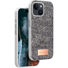 Glblseme Onegif Iphone 15 Bright Simli Kapak - Gümüş