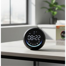 Evist Dijital Saat & Bluetooth Wireless ( Mini ) Hoparlör Speaker ( USB Şarjlı & Işıklı ) ( 5W )