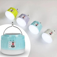 Evist Solar Güneş Enerjili Şarjlı Kamp Lambası - USB Girişli Powerbank Özellikli Çadır Lambası ve El Fener