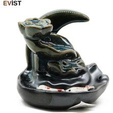 Evist- “şelale Tasarımlı Seramik Buhurdanlık Balıklı Geri Akış Tütsülük | Dekoratif ve El Yapımı