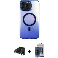 Marsilyan™- iPhone 15 Pro Max Kılıf Doruk Klasik Prime - Siyah Vanessa Magic Cam + Raze Metal Kamera Lens - Tmgı