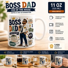 Tişört Kodu Boss Dad Porselen Kupa – Ceo Of The House Eğlenceli Baba Kupası 11 Oz