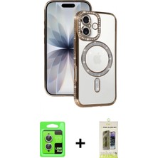 Marsilyan™- iPhone 17 Kılıf Zirve Doku Prime - Siyah Joko Magic 5d Hayalet Cam + Raze Metal Kamera Lens - Gs