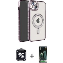 Marsilyan™- iPhone 14 Kılıf Zirve Doku Prime - Şeffaf 360 Full Body Arka Koruyucu + Pvd Metal Kamera Lens - Sh