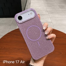 Edelfu iPhone 17 Air Uyumlu - Simli Parlak Magsafe Kapak Koruyucu Şeker Kılıf