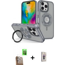Marsilyan™- iPhone 16 Pro Max Kılıf Nova Minimal Serisi - Siyah Bilvis 3D Cam Ekran Koruyucu + Raze Metal Kamera Lens - Cltm