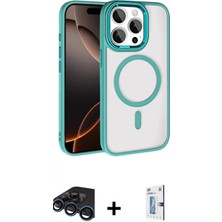 Marsilyan™- iPhone 15 Pro Max Kılıf Kıvılcım Prime - Siyah Bilvis 0.18MM Plus Cam Ekran Koruyucu + Raze Metal Kamera Lens - Lt