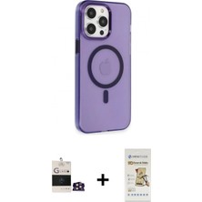 Marsilyan™- iPhone 14 Pro Max Kılıf Kıvılcım Asil Özel Seri - Siyah Mat Seramik Nano Ekran Koruyucu + Bilvis Titan Kamera Lens - Gd