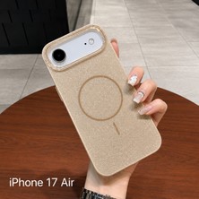 Edelfu iPhone 17 Air Uyumlu - Simli Parlak Magsafe Kapak Koruyucu Şeker Kılıf