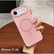 Edelfu iPhone 17 Air Uyumlu - Simli Parlak Magsafe Kapak Koruyucu Şeker Kılıf