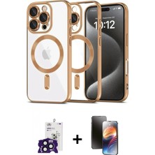 Marsilyan™- iPhone 16 Pro Max Kılıf Nova Işık Özel Seri - Siyah 3D Antistatik Mat Seramik Nano Ekran Koruyucu + Bilvis Titan Kamera Lens - Sh