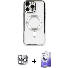Marsilyan™- iPhone 16 Pro Max Kılıf Nova Işık Özel Seri - Siyah Bilvis 5in1 5d Magic Hayalet Cam Ekran Koruyucu + Pers Alüminyum Kamera Lens - Gı