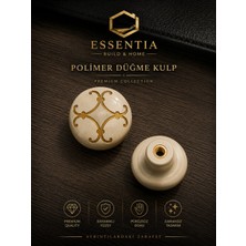 ESBH Polimer Gold Desenli Düğme Kulp – Premium Dekoratif Dolap ve Çekmece Kulpu