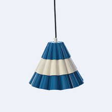 Ottiotte Triola Mavi Beyaz Metal Tekli Sarkıt Avize