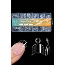 ERHCE Soft Jel Tips 600'LÜ Kısa Tips Ultra Short oval French Uyumlu 12 Boy