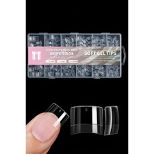ERHCE Soft Jel Tips 600'LÜ Kısa Tips Ultra Short küt French Uyumlu 12 Boy
