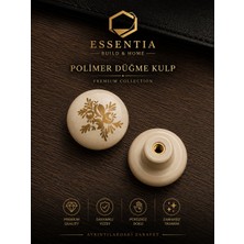 ESBH Polimer Gold Desenli Düğme Kulp – Premium Dekoratif Dolap ve Çekmece Kulpu