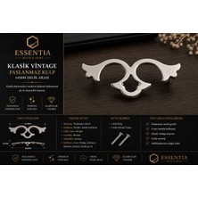 ESBH Paslanmaz Vintage Klasik Mobilya Kulpu – 64 mm Delik Arası Premium Dolap Kulbu ( 5 Adet )