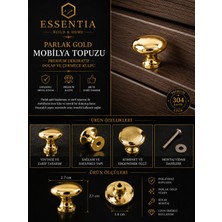 ESBH Parlak Gold Vintage Mobilya Topuzu – Lüks Dekoratif Dolap ve Çekmece Kulpu