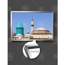 SML Tablo Konya Mevlana Celaleddin Rumi Cami Müze Yatay Çerçeveli Kanvas Tablo