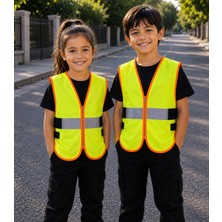Teknik Reflektörlü Fermuarlı Mühendis Yelek ( Yandan Ayarlamalı Bantlı)