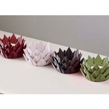 Lysia Accessory Lotus Çiçeği Tasarımlı Tealight Mumluk Seti