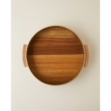 English Home Kiara Mdf Dekoratif Tepsi 40x35 cm Kahve