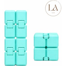 Hareketli Stres Küpü Infinity Cube – Katlanabilir Anti Stres Oyuncak | 3D Baskı Sonsuz Küp | Turkuaz