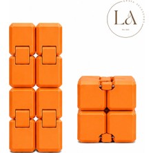 Hareketli Stres Küpü Infinity Cube – Katlanabilir Anti Stres Oyuncak | 3D Baskı Sonsuz Küp | Turuncu