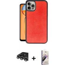 Marsilyan™- iPhone 14 Pro Max Kılıf Kıvılcım Işık Serisi - Siyah Bilvis 3D Mat Cam Ekran Koruyucu + Raze Metal Kamera Lens - Gs