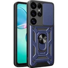 Tele Shop Samsung Galaxy S26 Ultra Kılıf Tam Koruma Sağlayan Yüzüklü ve Kamera Sürgülü Tank Silikon Kapak Mlk/pars Yüzüklü