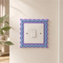 Dekoratif Anahtar Çerçevesi – Renkli Işık Düğmesi Süsü Modern Ev Dekoru