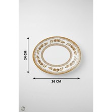 6'lı Ellips Oval Kayık Tabak 36CM Dijital Salda Rinart