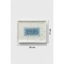 12'li Flora Dikdörtgen Kayık Tabak 24.17CM Dijital Splash Rinart