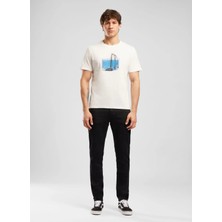Lee Cooper Bej Erkek Regular Fit Yazı Baskılı T-Shirt 262 Lcm 242057 Rıver Ekru