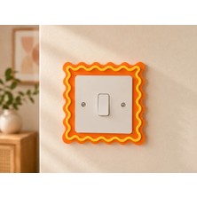 Dekoratif Anahtar Çerçevesi – Renkli Işık Düğmesi Süsü Modern Ev Dekoru