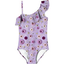 Slipstop Lila Kız Çocuk Desenli Mayo Jasmin Junior Swimsuit