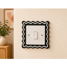 Dekoratif Anahtar Çerçevesi – Renkli Işık Düğmesi Süsü Modern Ev Dekoru