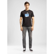 Lee Cooper Siyah Erkek Regular Fit Yazı Baskılı T-Shirt 262 Lcm 242057 Rıver Siyah