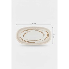 6'lı Toledo Oval Kayık Tabak 25CM Dijital Costa Rinart