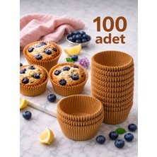 CKM Silikon 100 Adet Kraft Kağıt Kek Kapsülü | Muffin Cupcake Kek Kapsülü | 100’LÜ Kağıt Kek Kalıbı