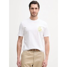 Boss Beyaz Erkek Regular Fit Logo Baskılı T-Shirt TE_BOARD_50560372
