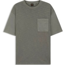 Boss Haki Erkek Relaxed T-Shirt TE_LASER_50560372