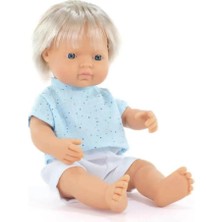 Miniland Mf And M Baby Doll Blond Boy 38CM