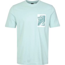Boss Mavi Erkek Regular Fit Palmiye T-Shirt TE_BOARD_50560372
