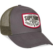 Superdry Antrasit Kadın Logo Baskılı Şapka W9010176A